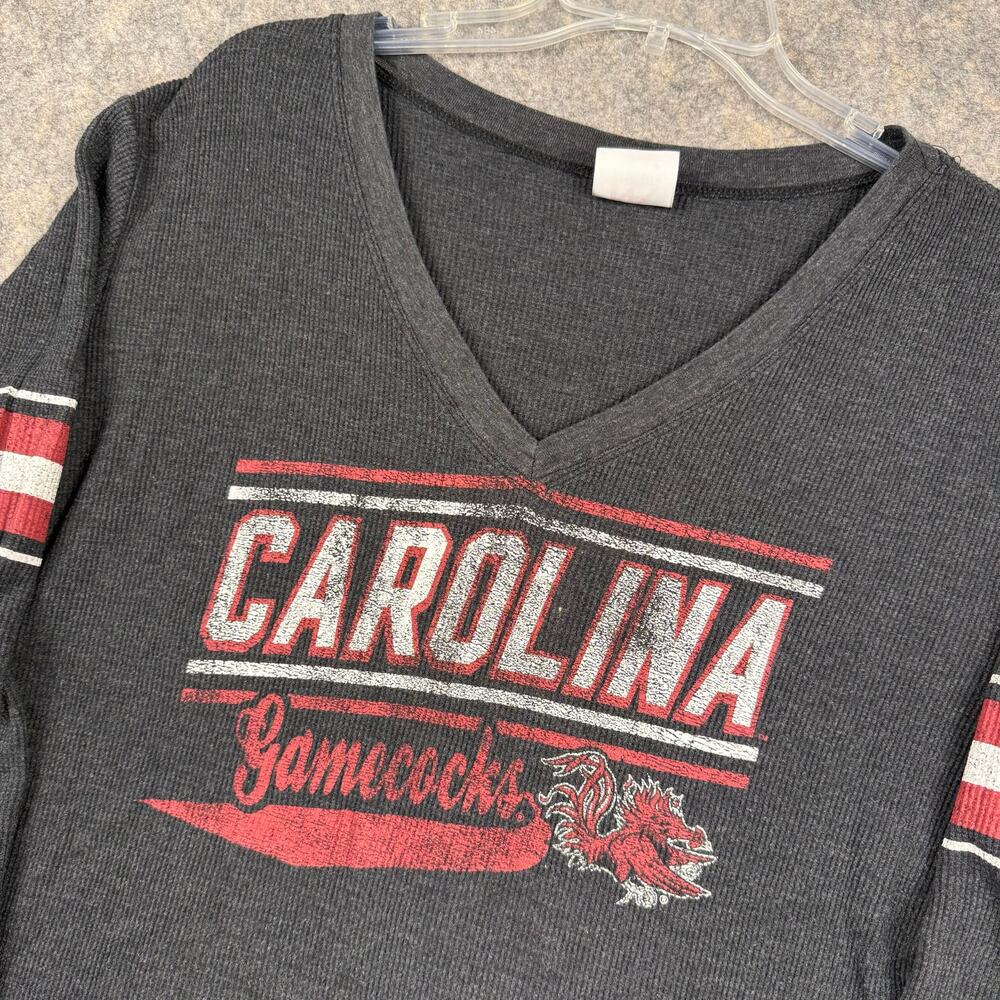 South Carolina Gamecocks Women’s Long Sleeve Thermal Shirt Gray Garnet XL 421